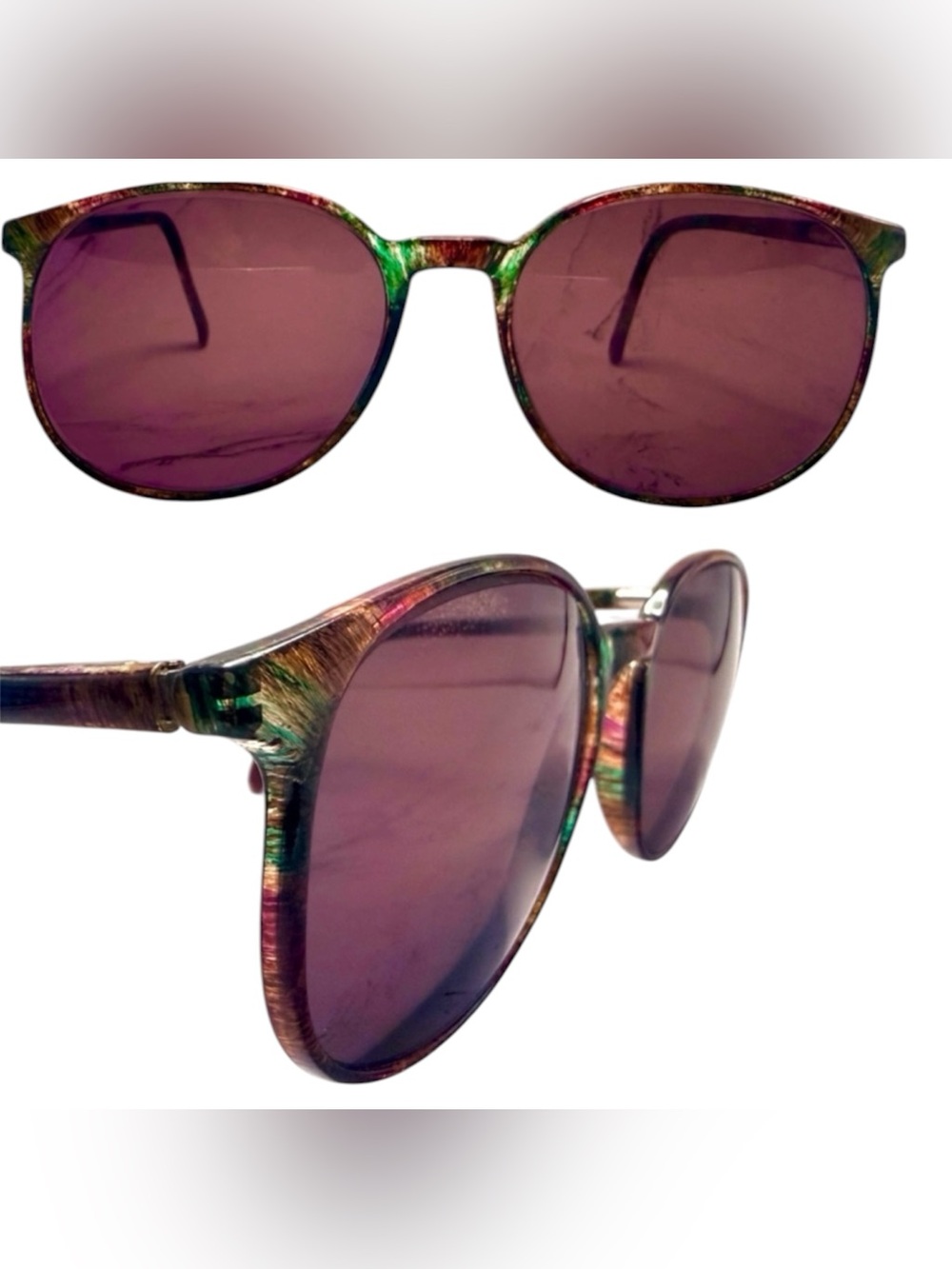Vintage Lamy France Sunglasses, Oval Shaped in Jewel Tones,‎ France